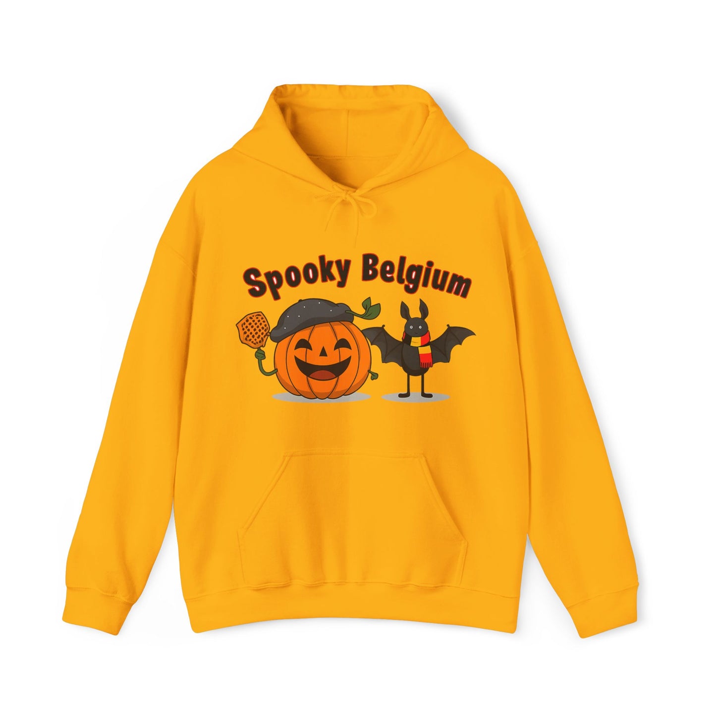 Spooky Halloween Hoodie, Cozy Unisex Sweatshirt for Fall, Perfect for Halloween Parties, Pumpkin and Bat Design, Great Gift Idea
