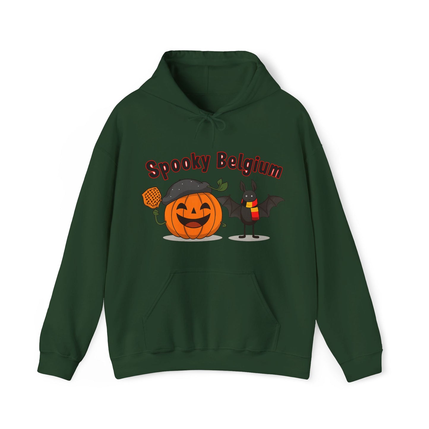 Spooky Halloween Hoodie, Cozy Unisex Sweatshirt for Fall, Perfect for Halloween Parties, Pumpkin and Bat Design, Great Gift Idea