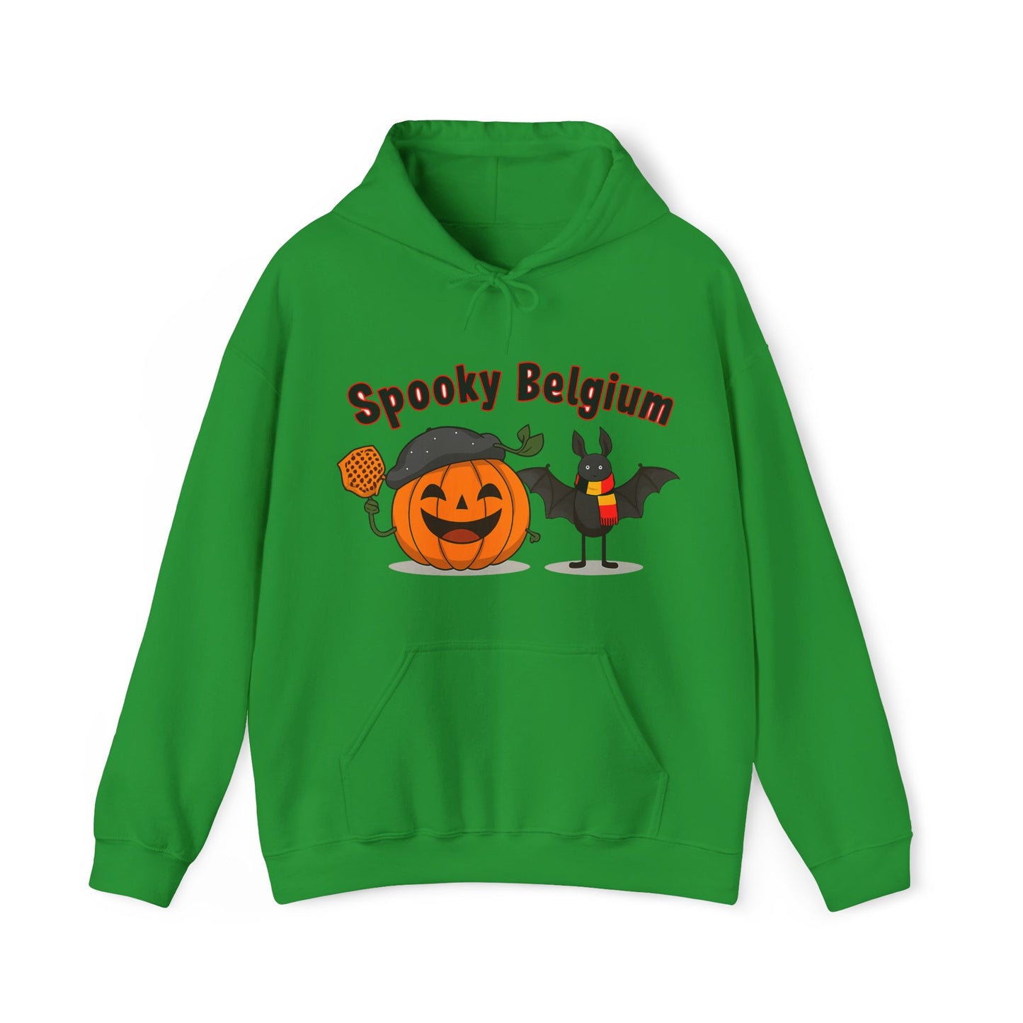 Spooky Halloween Hoodie, Cozy Unisex Sweatshirt for Fall, Perfect for Halloween Parties, Pumpkin and Bat Design, Great Gift Idea