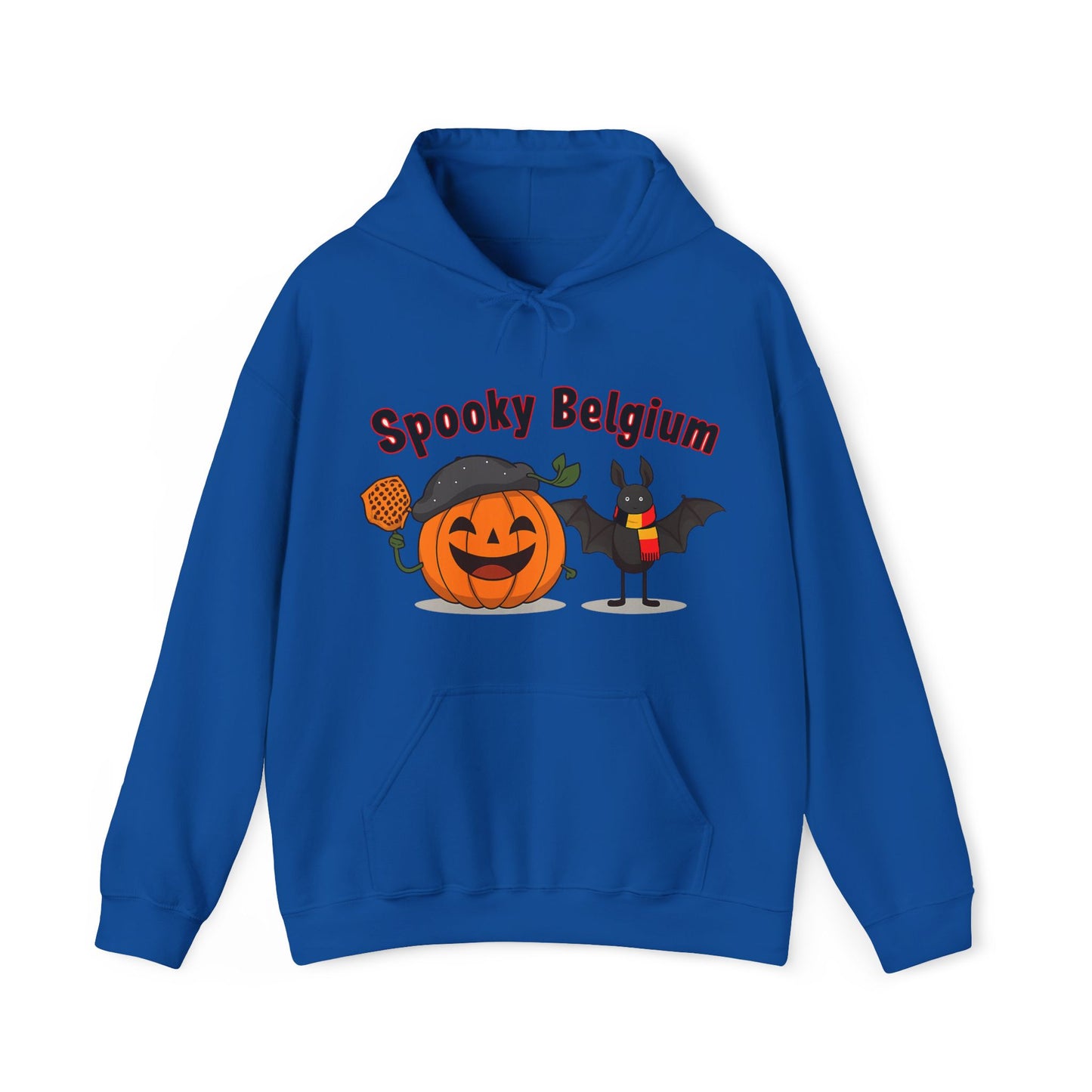 Spooky Halloween Hoodie, Cozy Unisex Sweatshirt for Fall, Perfect for Halloween Parties, Pumpkin and Bat Design, Great Gift Idea