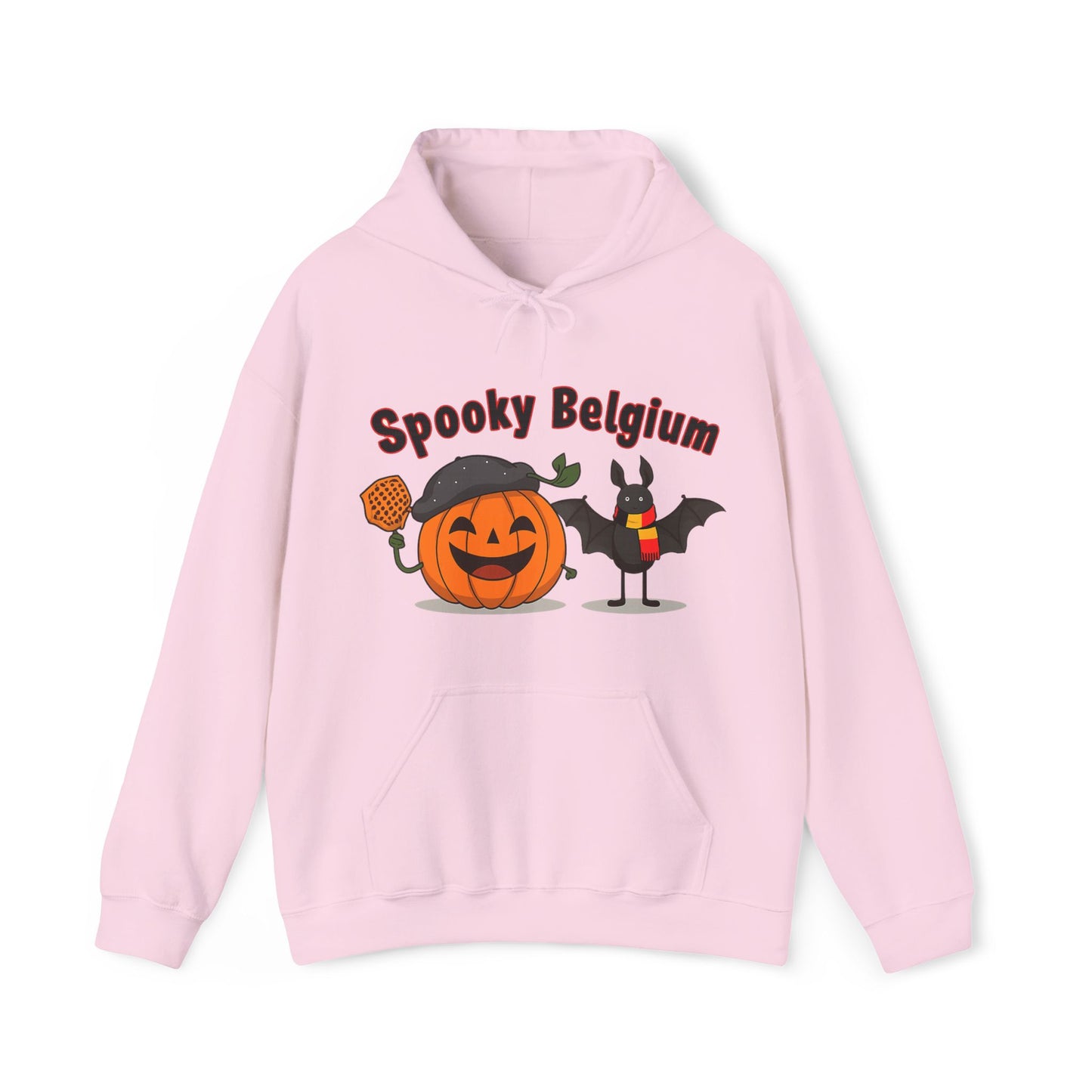Spooky Halloween Hoodie, Cozy Unisex Sweatshirt for Fall, Perfect for Halloween Parties, Pumpkin and Bat Design, Great Gift Idea