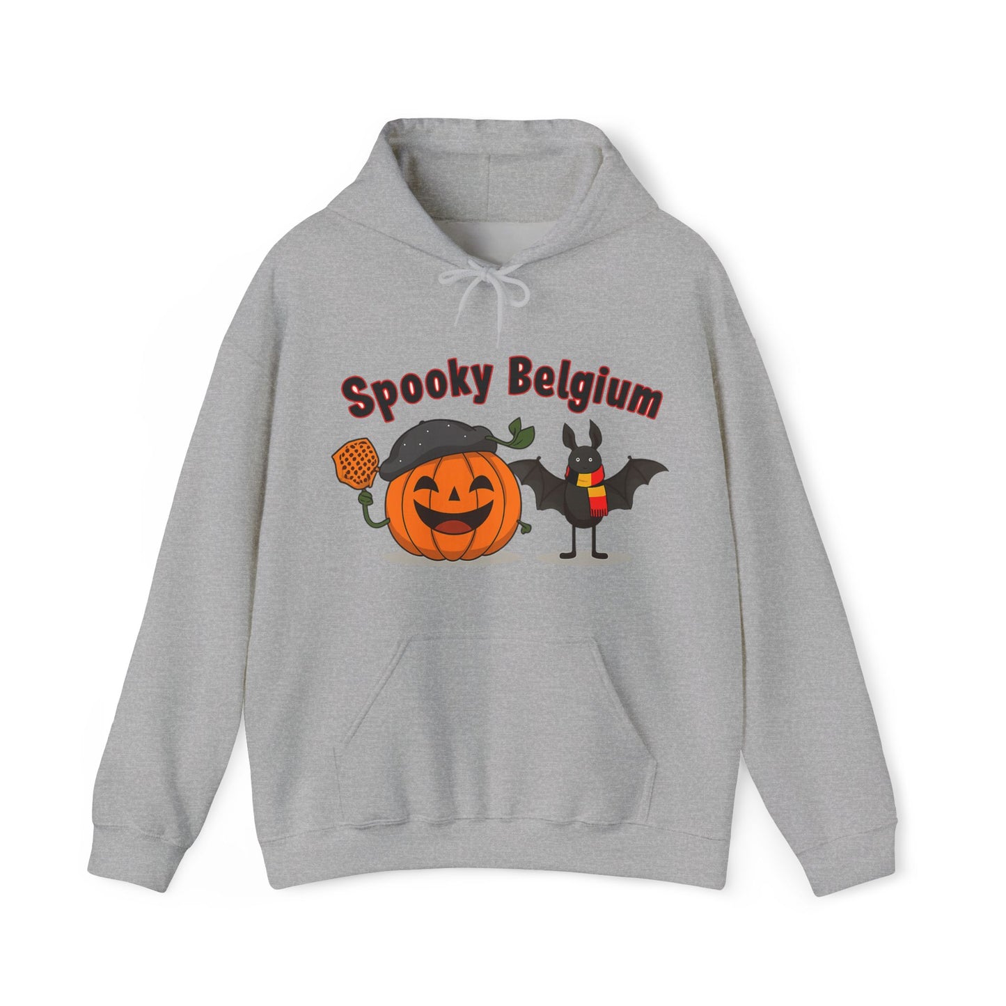 Spooky Halloween Hoodie, Cozy Unisex Sweatshirt for Fall, Perfect for Halloween Parties, Pumpkin and Bat Design, Great Gift Idea