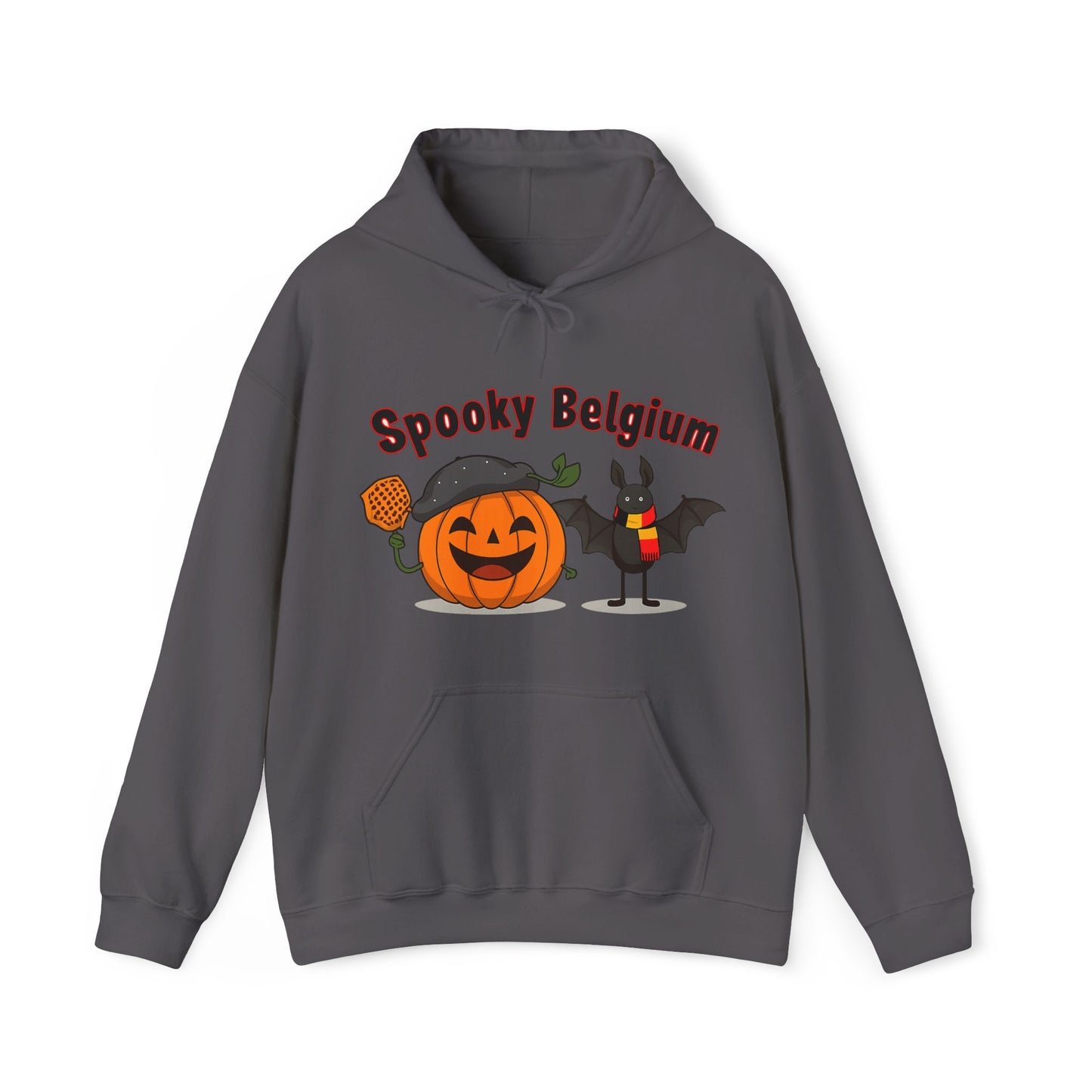 Spooky Halloween Hoodie, Cozy Unisex Sweatshirt for Fall, Perfect for Halloween Parties, Pumpkin and Bat Design, Great Gift Idea