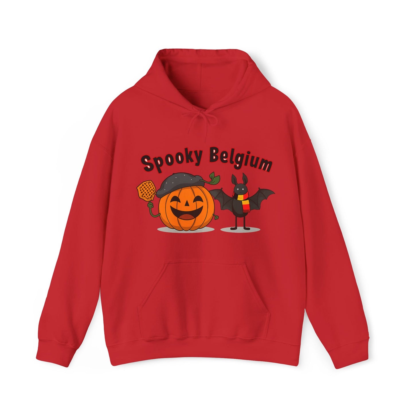 Spooky Halloween Hoodie, Cozy Unisex Sweatshirt for Fall, Perfect for Halloween Parties, Pumpkin and Bat Design, Great Gift Idea